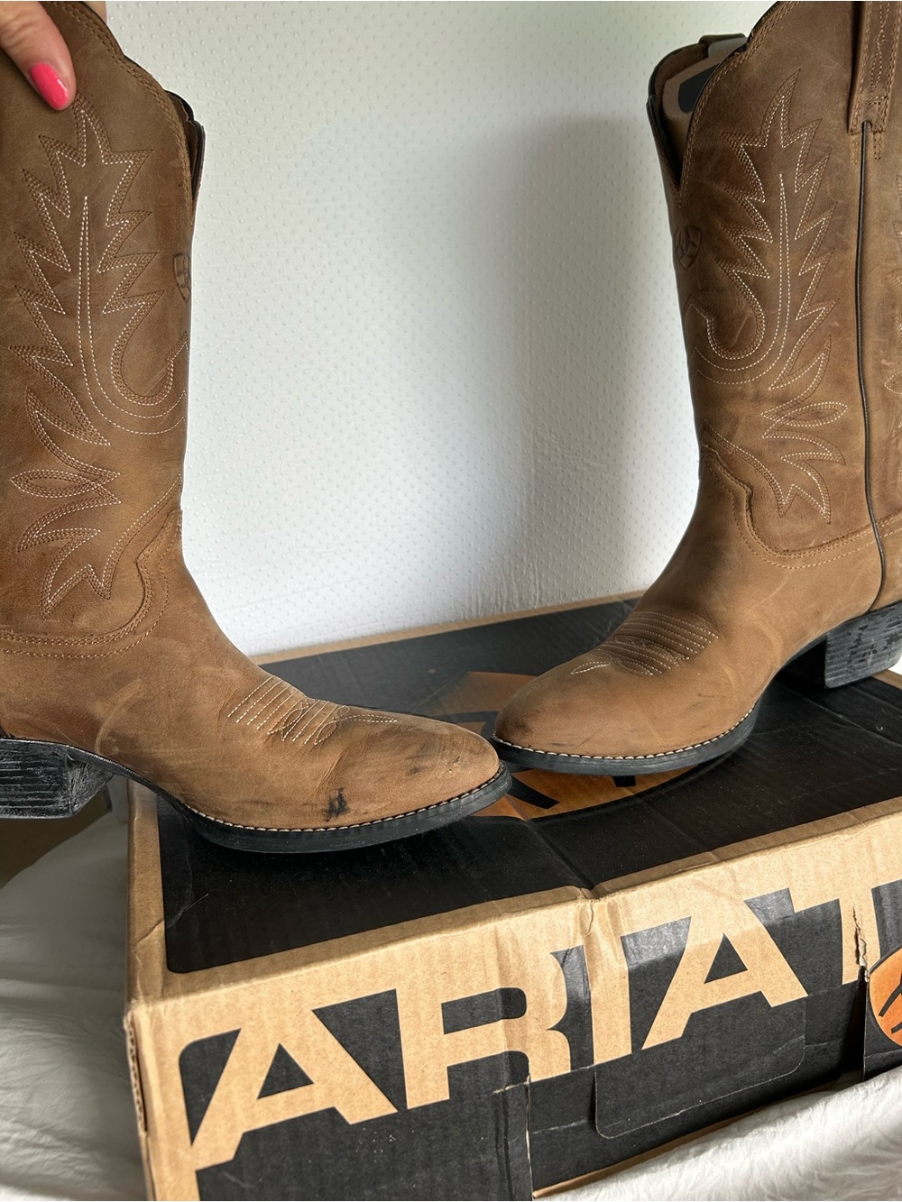 Ariat women’s Brown Leather Western Cowboy Boots - Picture 5 of 6